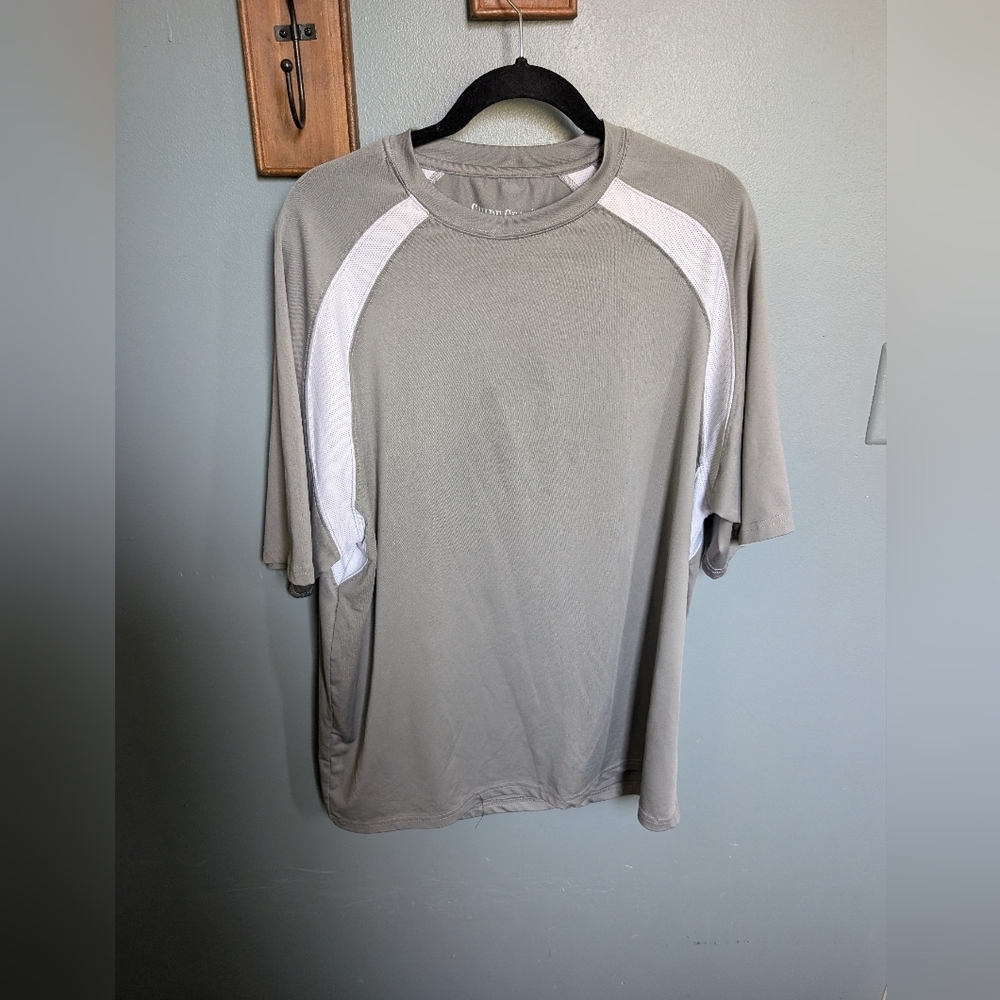 Men's Gray and White Athletic Shirt by Guide Gear